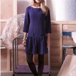 Eliza J Indigo Drop Waist Shift Dress Size 4